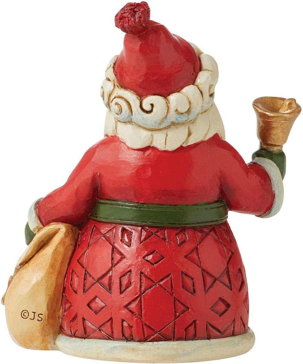Enesco Jim Shore Miniature Santa with Bell and Bag Figurine