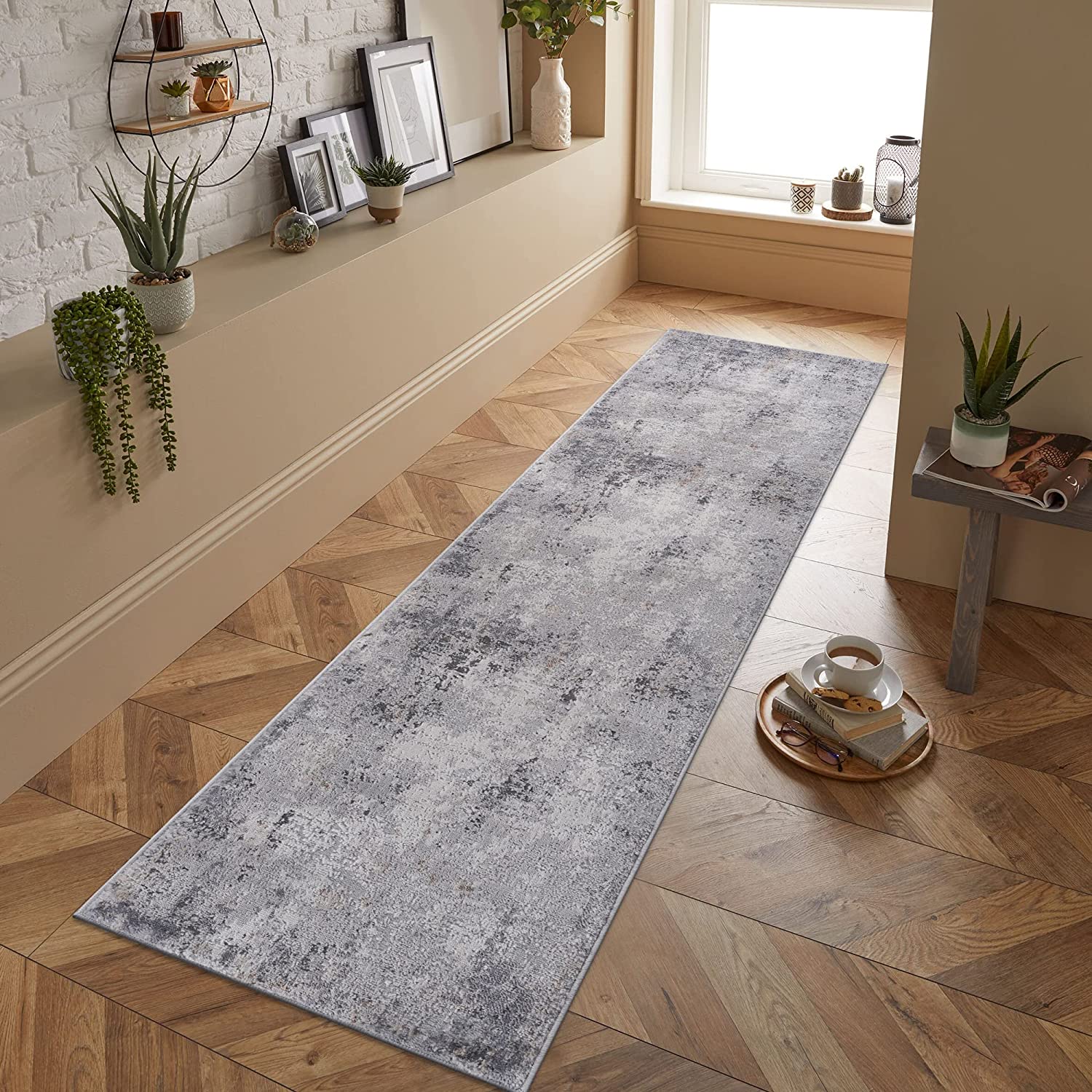 MARFI Contemporary Abstract Stain Resistant Area Rug Home Decor Ivory / Sand