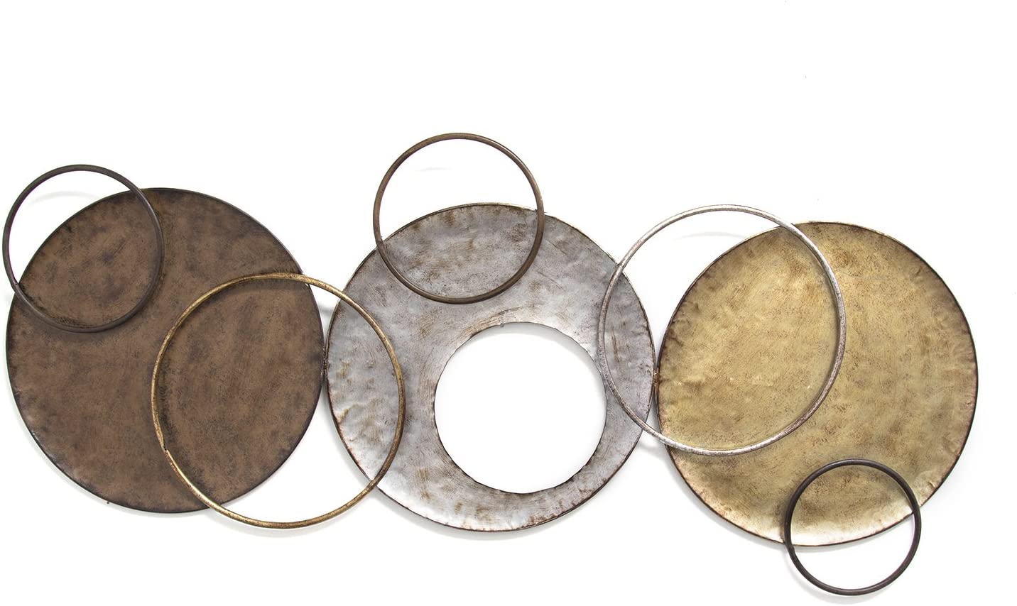 Stratton Home Decor S09558 Circles Centerpiece Art Wall Sculpture