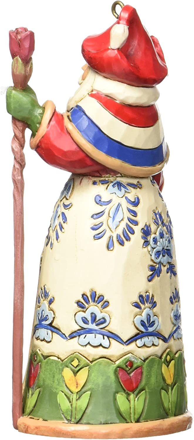 Jim Shore Heartwood Creek Dutch Santa Stone Resin Hanging Ornament