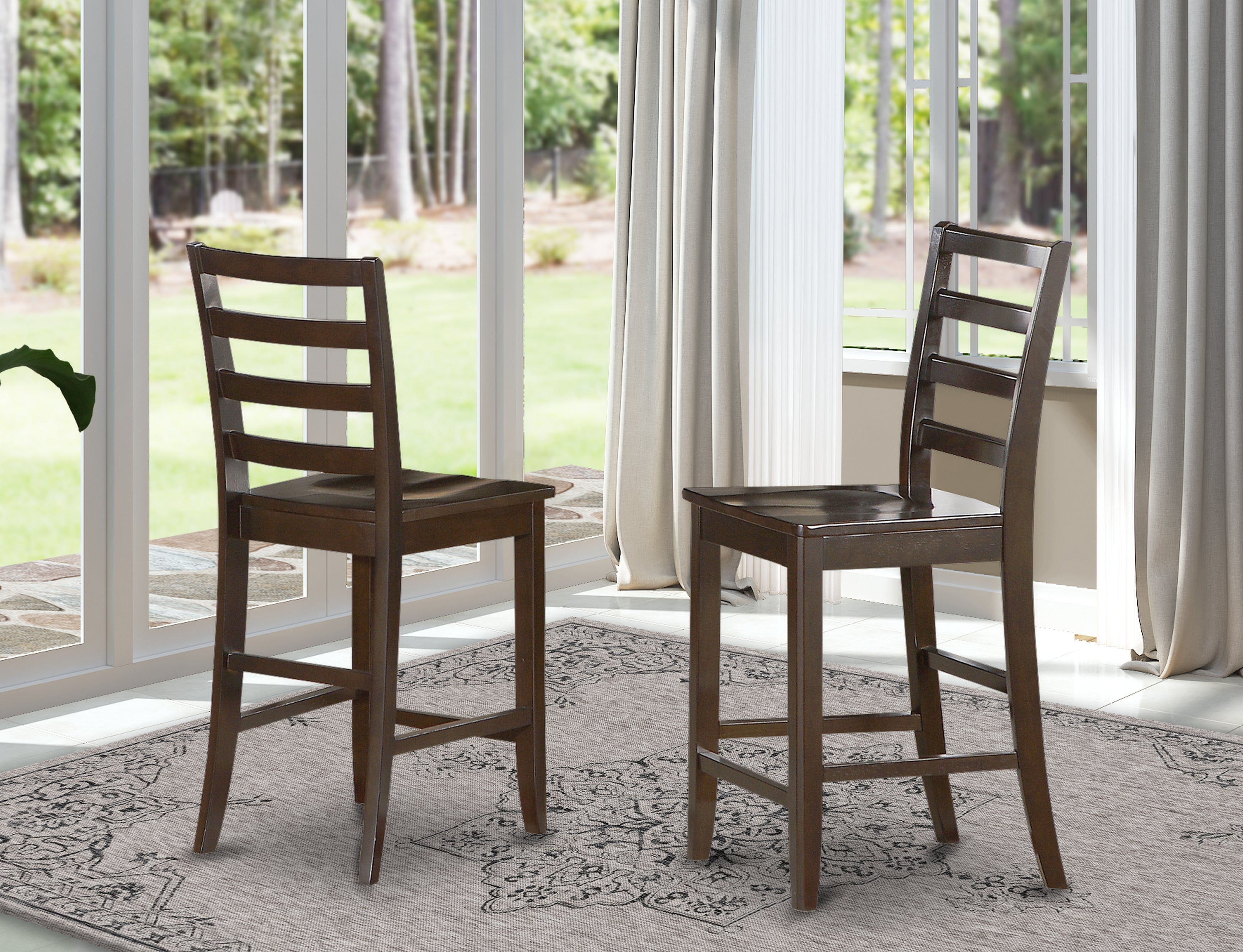 FAS-CAP-W Fairwinds Stool Wood Seat with lader back