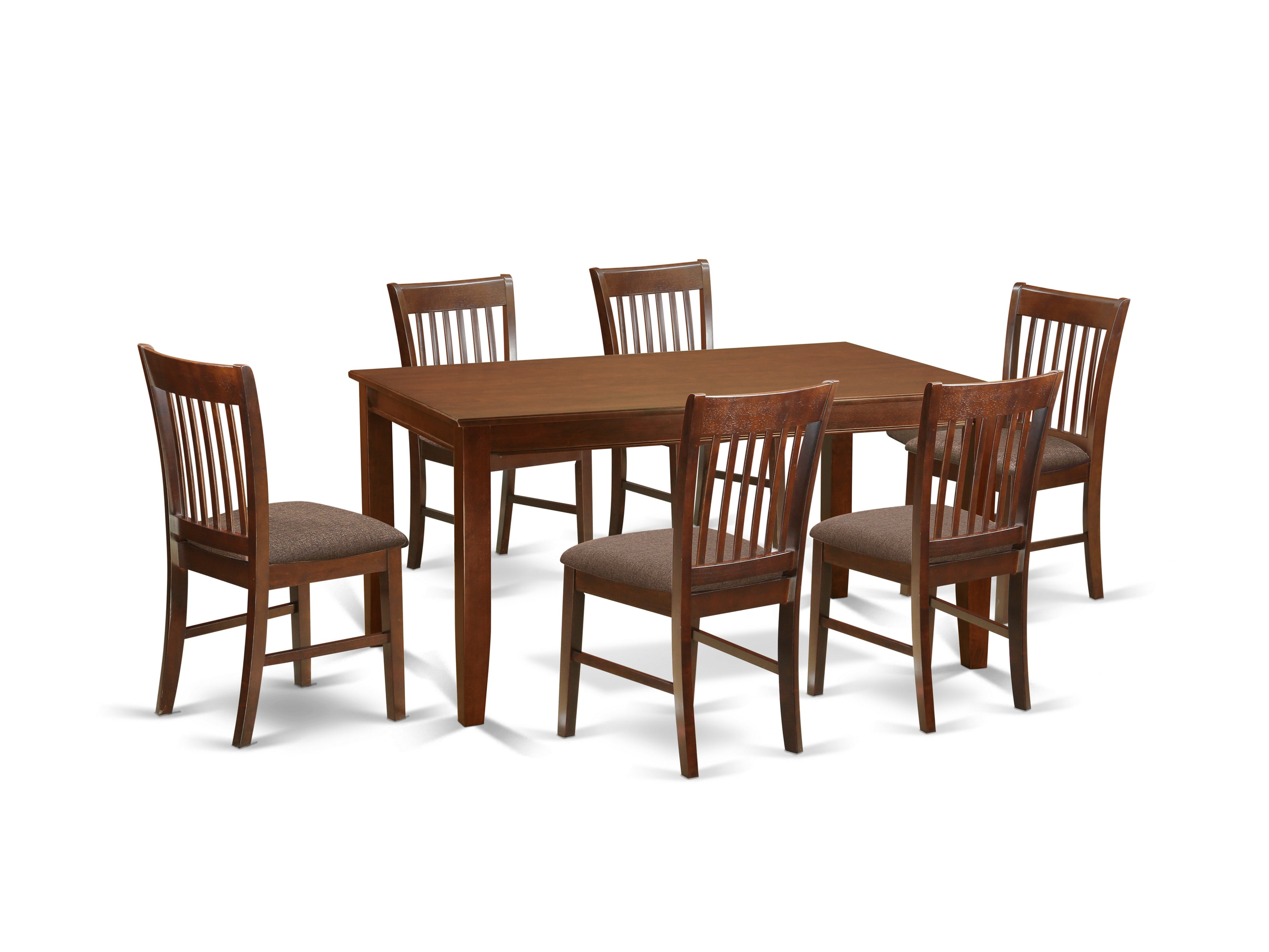 DUNO7-MAH-C 7 PC Dinette Table set for 6-Dinette Table and 6 dinette Chairs