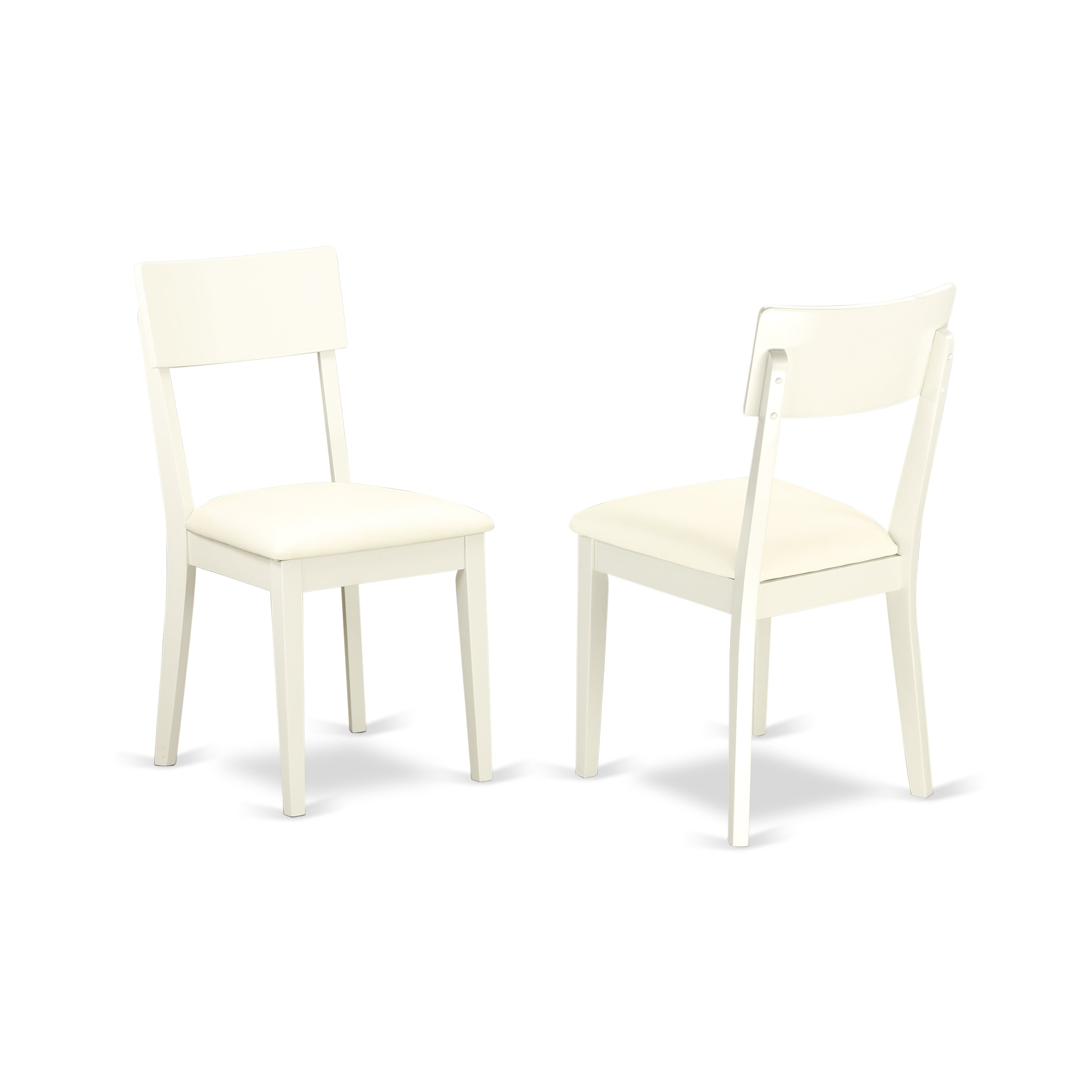 DLAD5-WHI-LC 5 PC Dublin kitchen table set-Dining table and 4 Faux Leather Kitchen chairs
