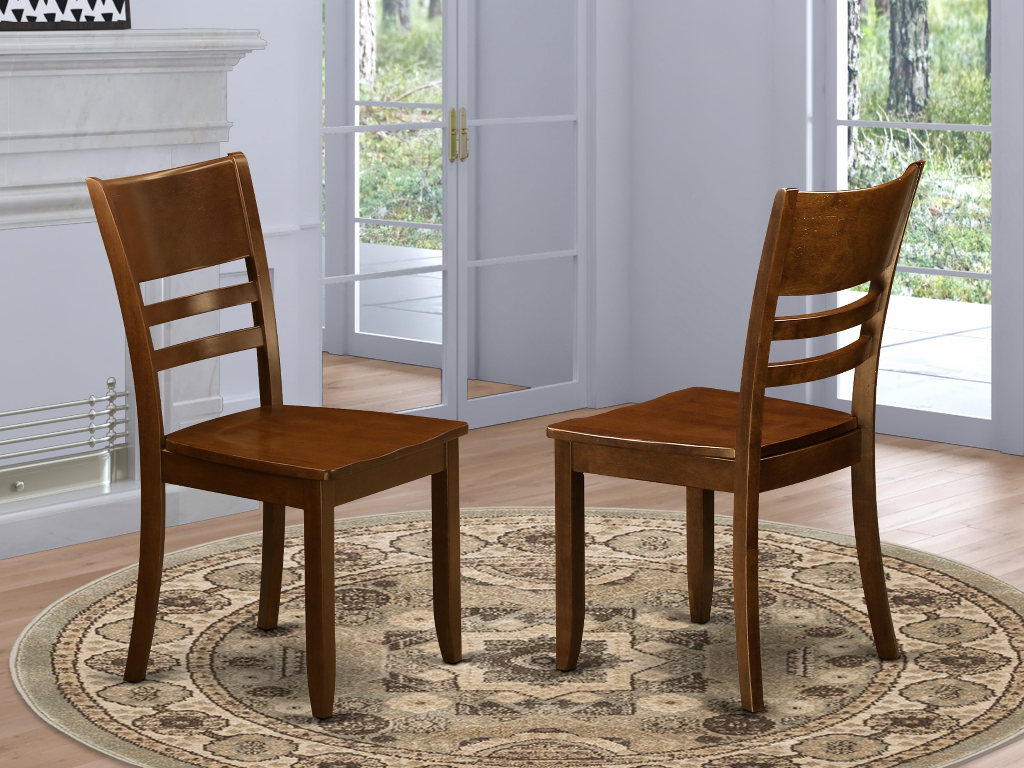 LYC-ESP-W Lynfield Dining Chair with Wood Seat in Espresso Finish