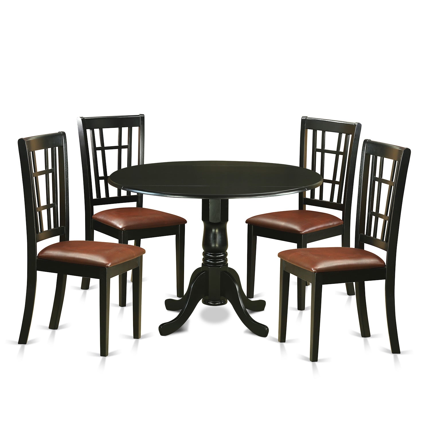 DLNI5-BLK-LC 5 PC Dining room set -Table and 4 Dining Chairs