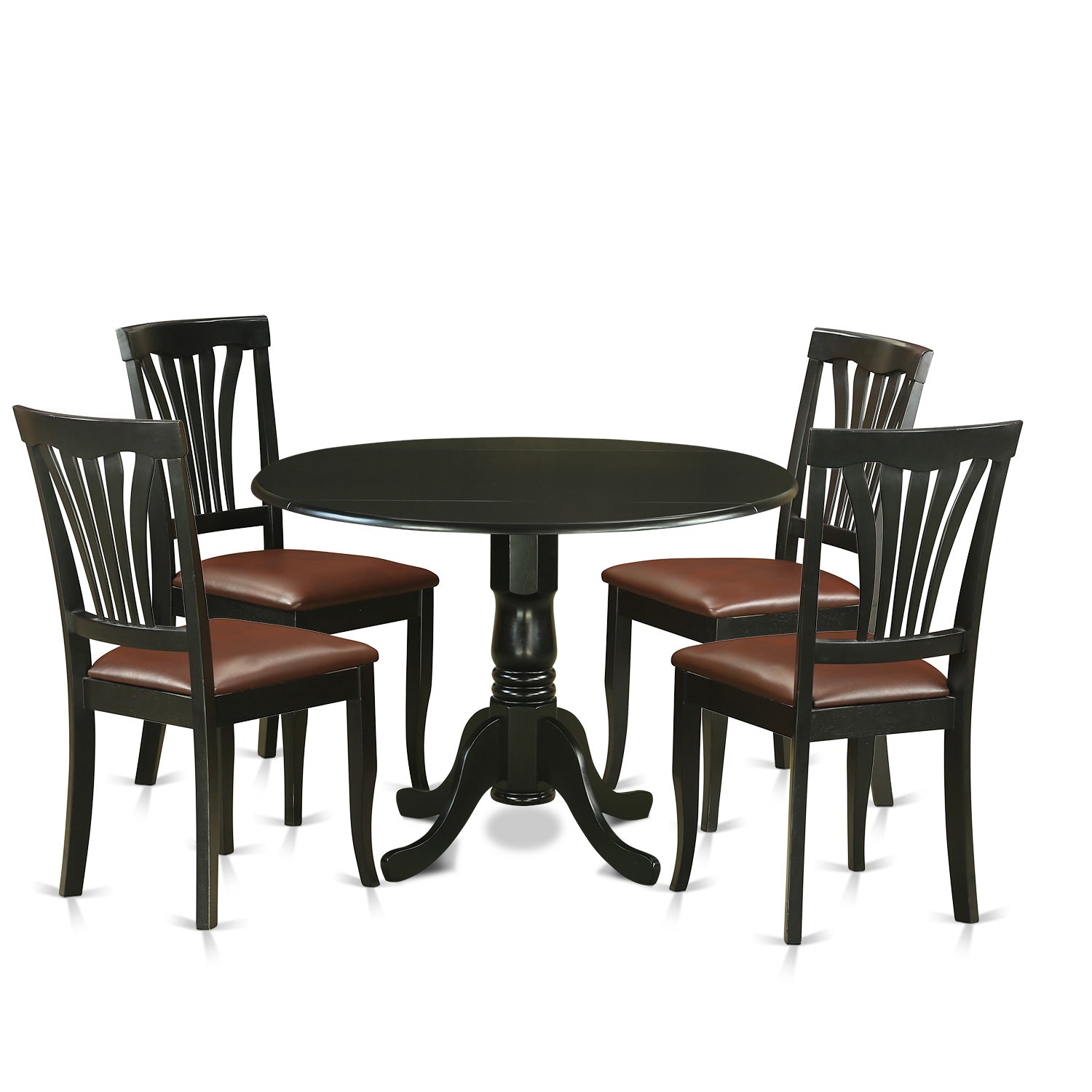 DLAV5-BLK-LC 5 Pc Table set - Dinette Table and 4 dinette Chairs