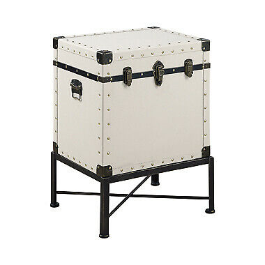 Coaster Industrial Trunk-style Accent Cabinet With Nailhead Trim White 902819