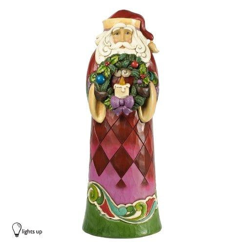 Jim Shore Santa With Wreath Figurine 2 Foot Statue