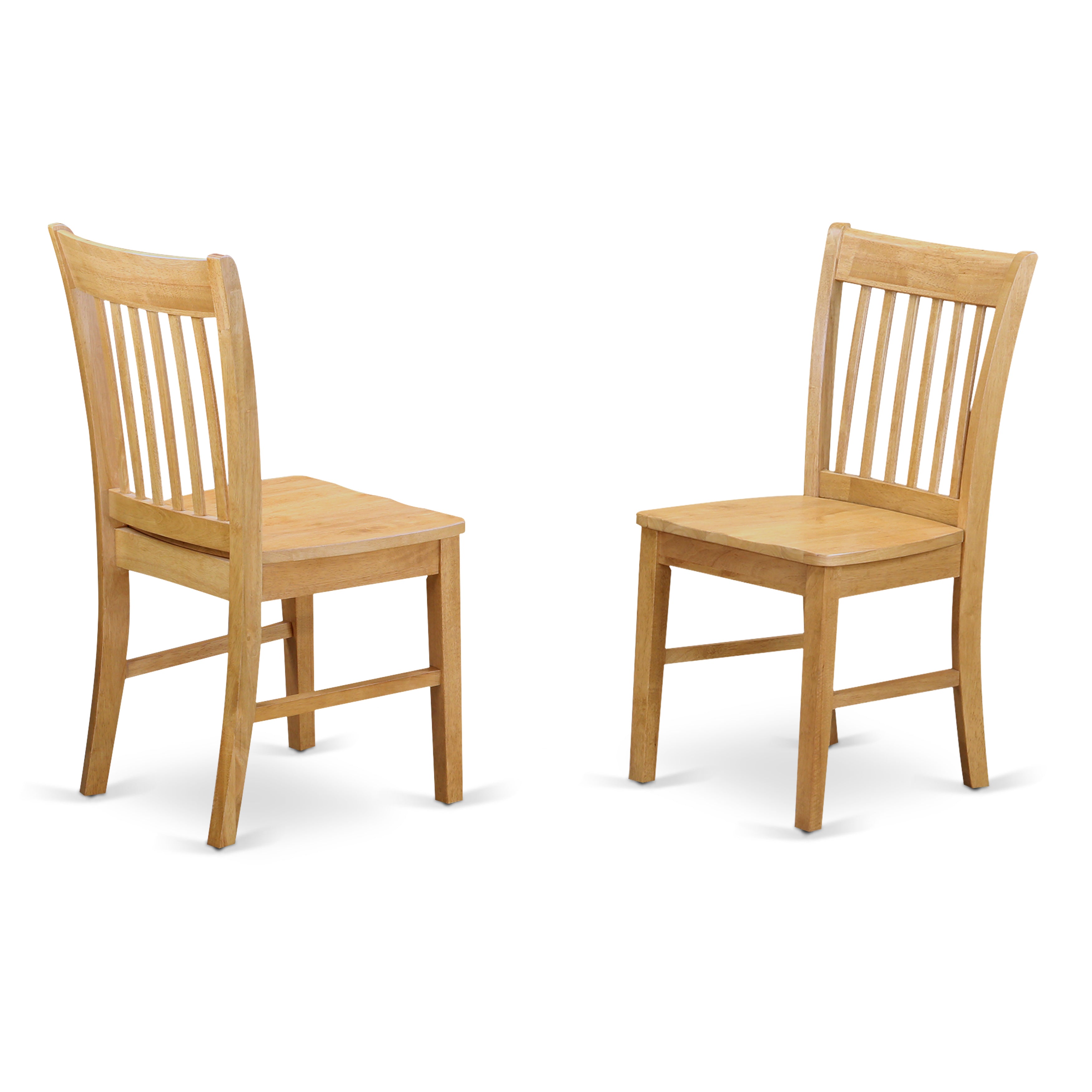 East West Furniture MZNO3-OAK-W 3 Pieces Dining Room set - Strong Drop Leaf Hardwood Dining Table and 2 Solid Wood Seat Kitchen Dining Chairs, Oak Finish