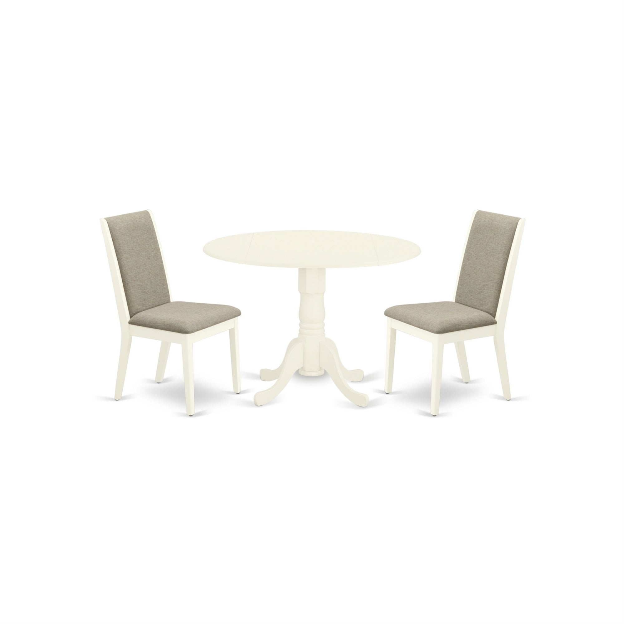 East West Furniture DLLA3-WHI-06 3-Piece Kitchen D