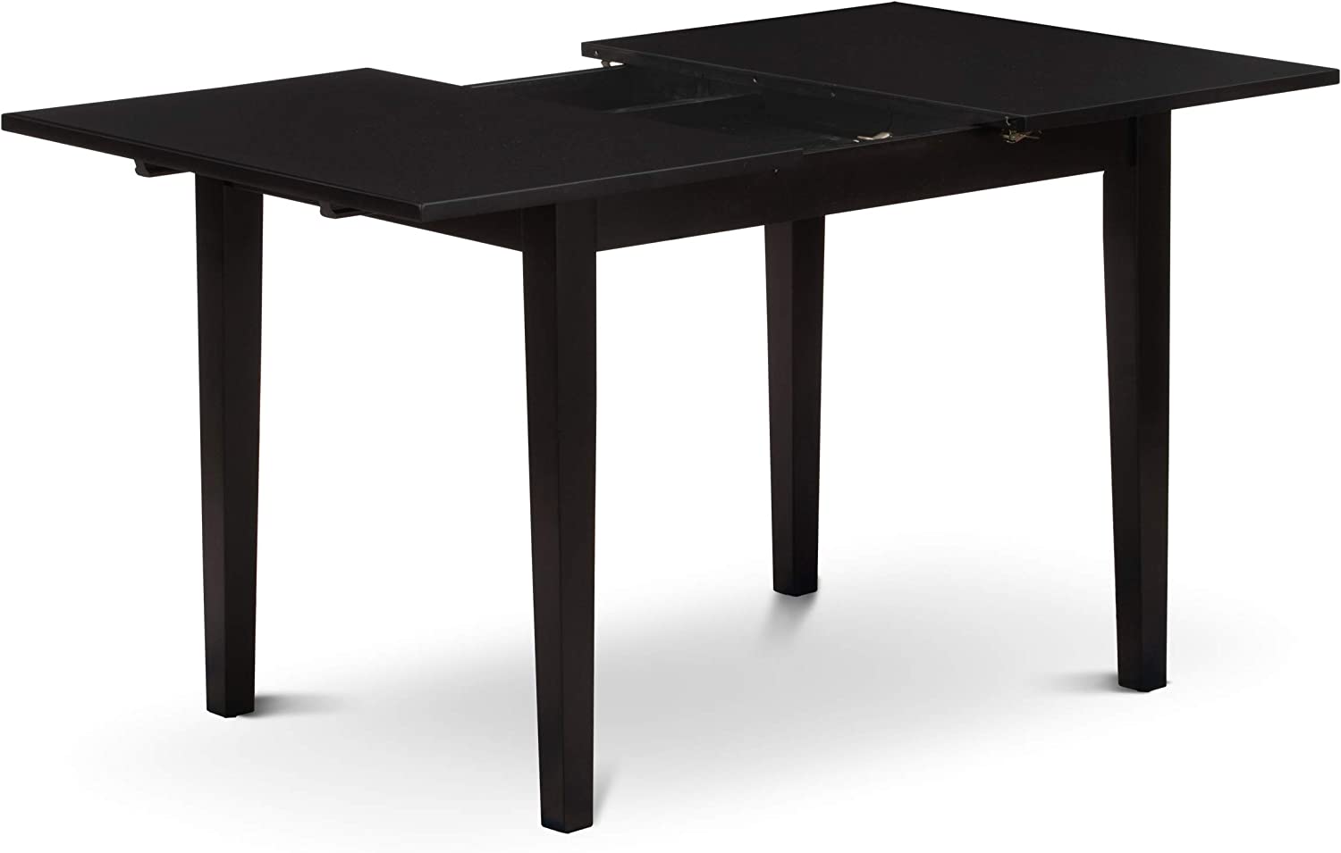 Norfolk Rectangular Dining Table with 12" Butterfly Leaf - Black Color