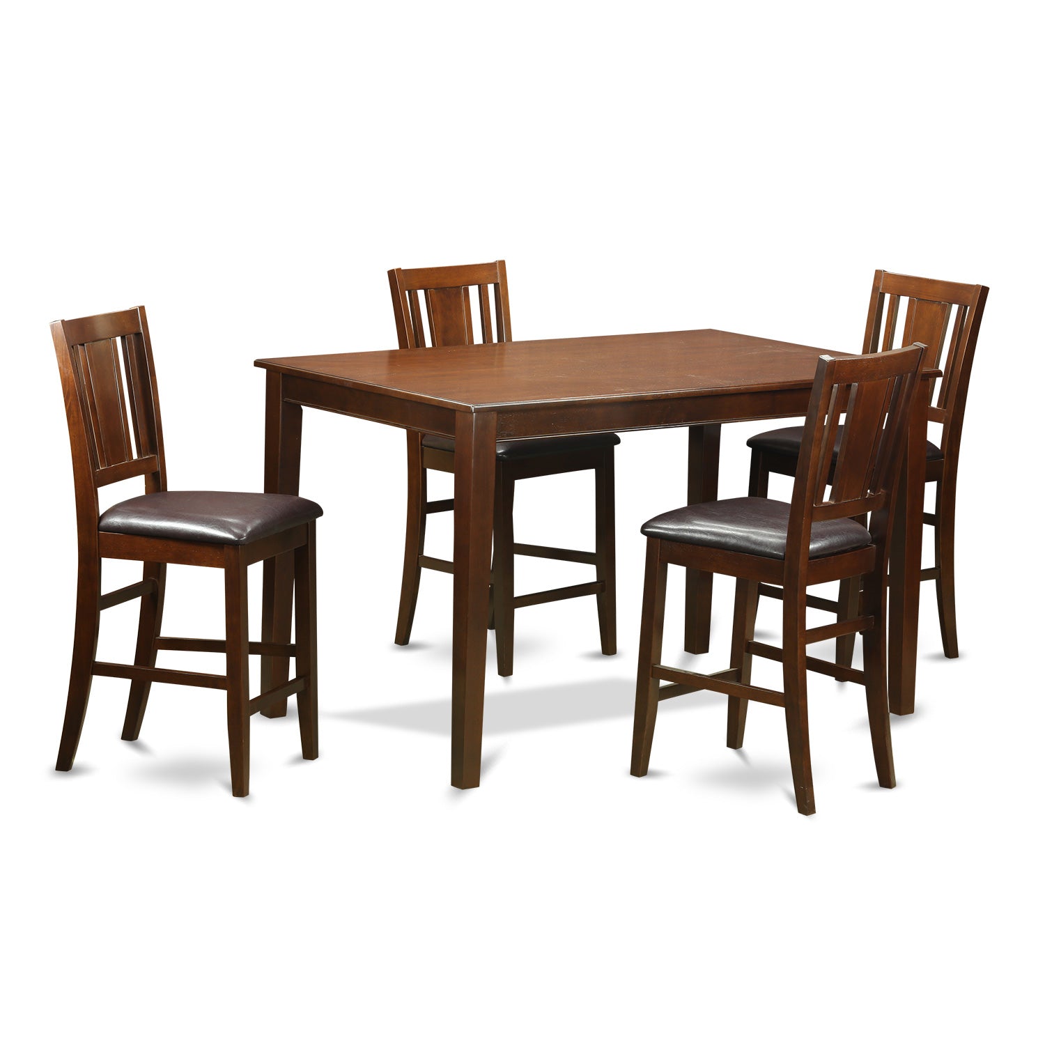 DUBU5H-MAH-LC 5 Pc pub Table set- gathering Table and 4 Kitchen bar stool.