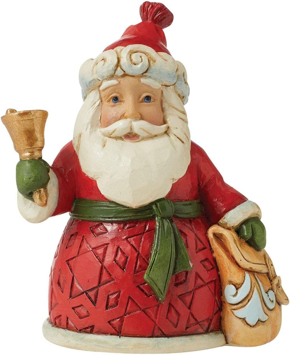 Enesco Jim Shore Miniature Santa with Bell and Bag Figurine