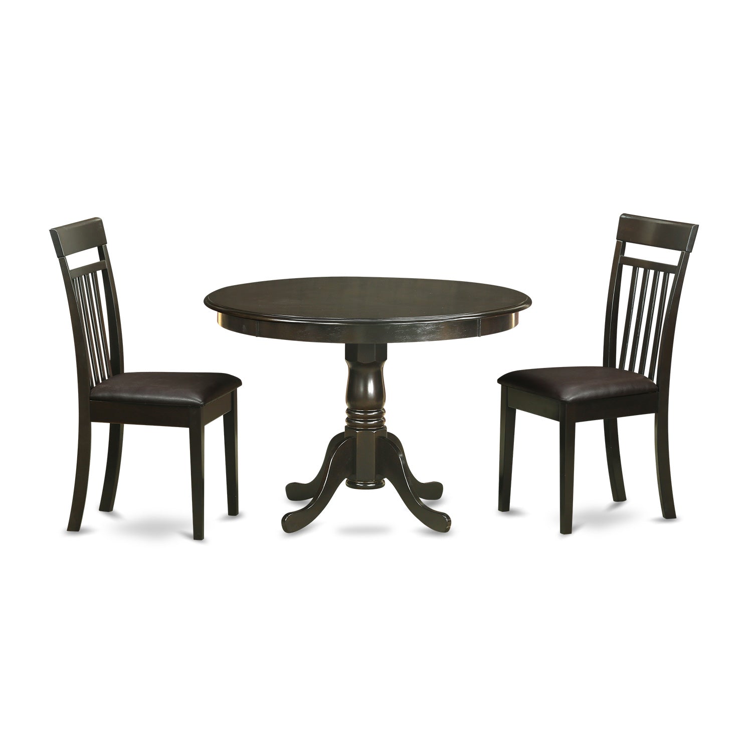 HLCA3-CAP-LC 3 Pc Kitchen Table set-Table and 2 Dinette Chairs.