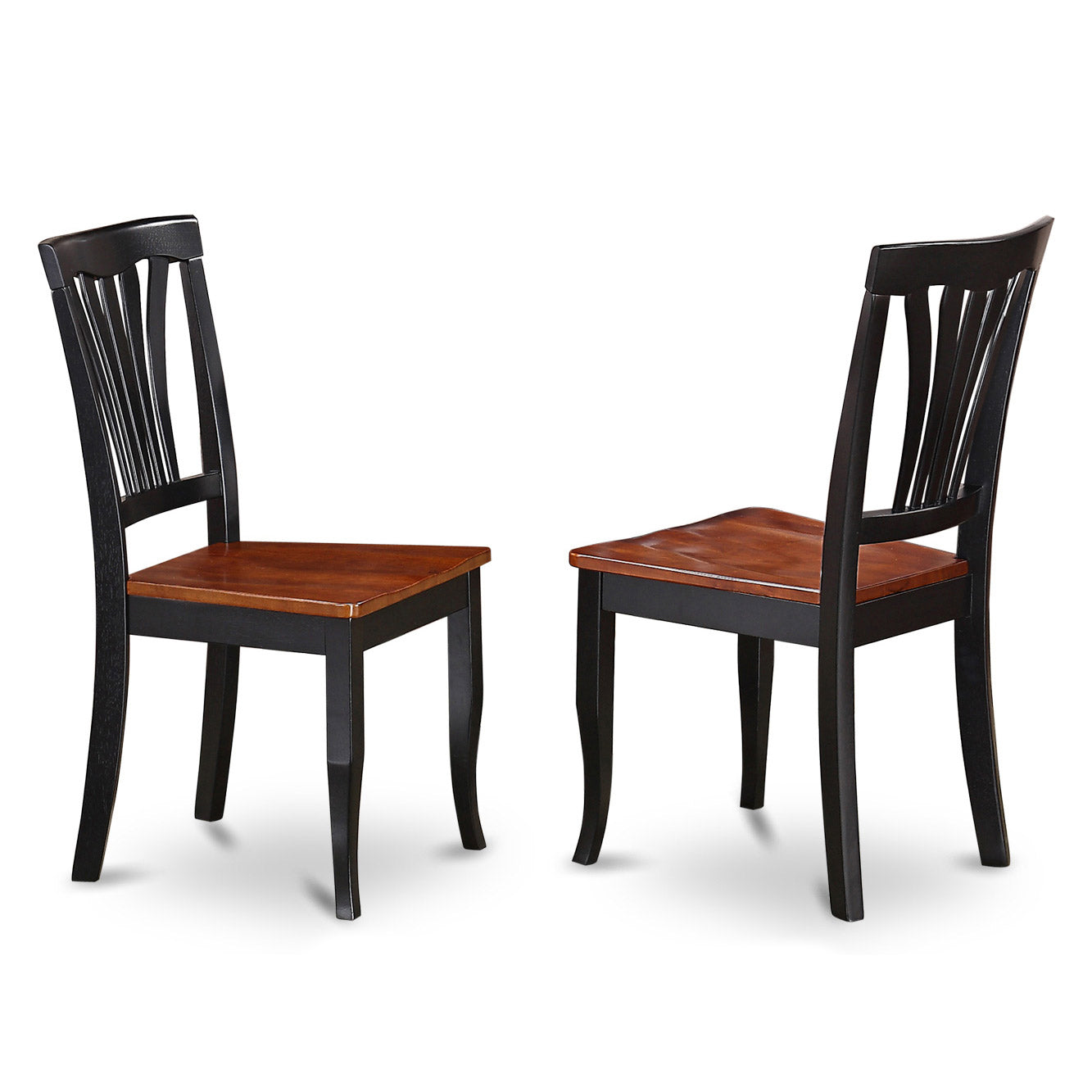 DOAV7-BCH-W 7-Piece table and chair set with one Dover dining room table and 6 dining room chairs in a Black and Cherry Finish