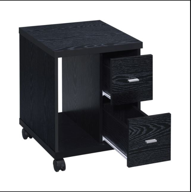 Russell 2-drawer CPU Stand Black Oak