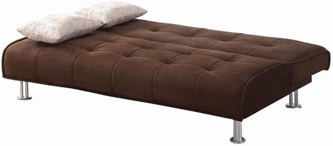 Ellwood Upholstered Sofa Bed Futon in Brown