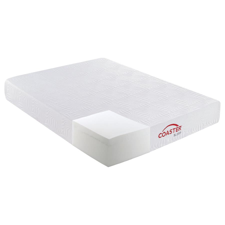 Key 10" Twin long Memory Foam Mattress White