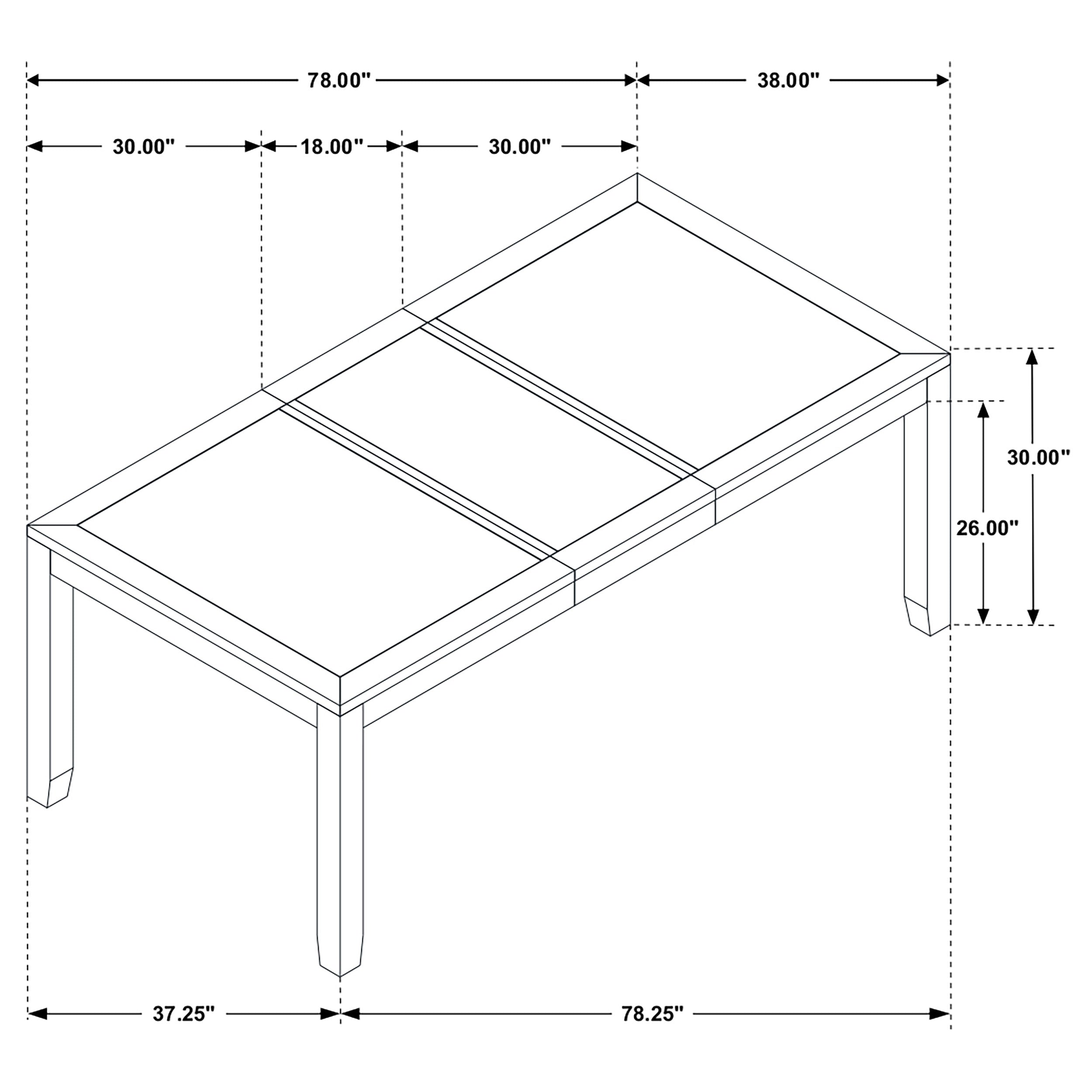 Elodie 7-piece Dining Table Set with Extension Leaf in Grey and Black