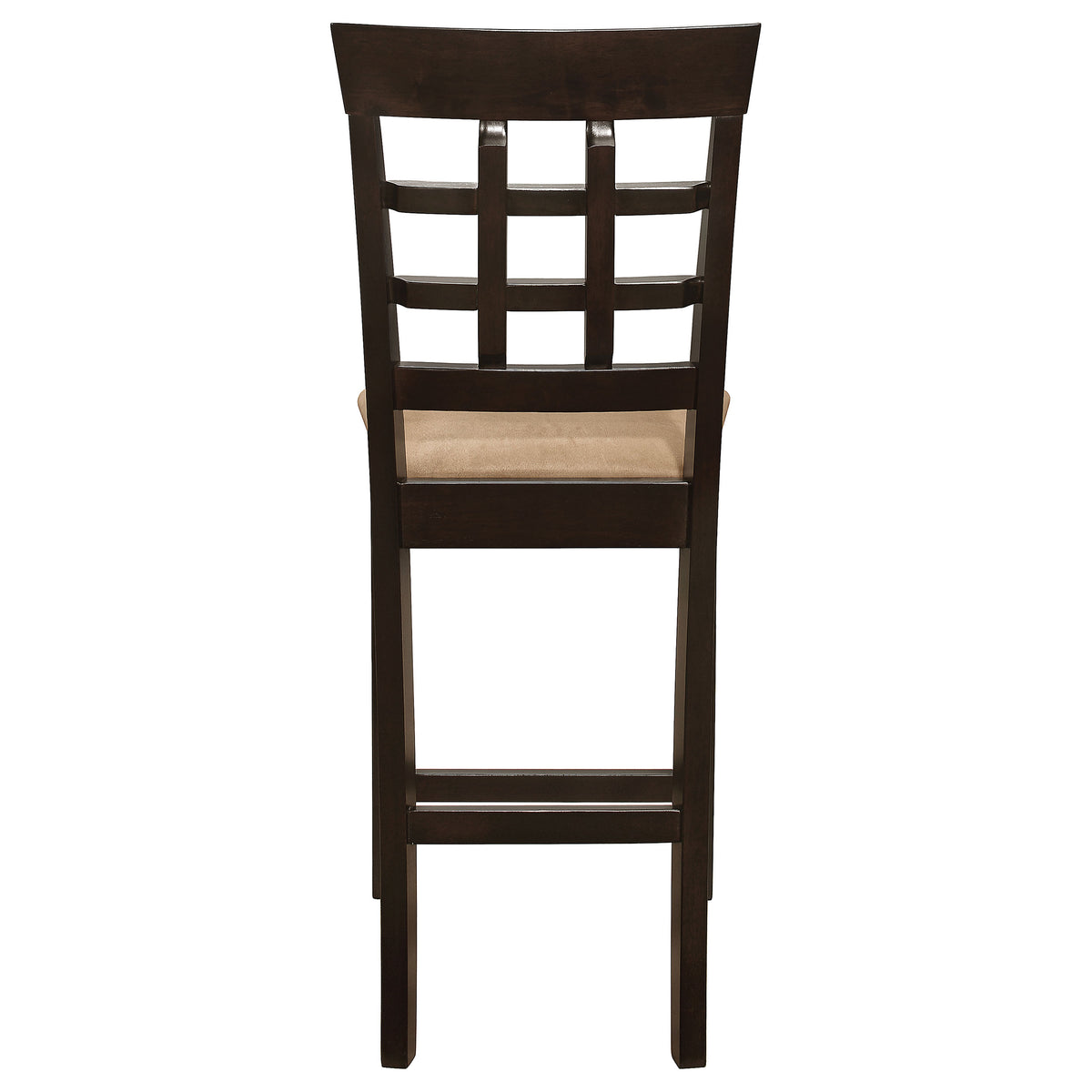 Gabriel Lattice Back Counter Height Chairs (Set of 2) Cappuccino and Tan