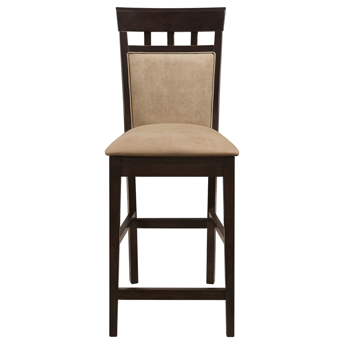 Gabriel Slat Back Counter Height Chairs (Set of 2) Cappuccino and Tan