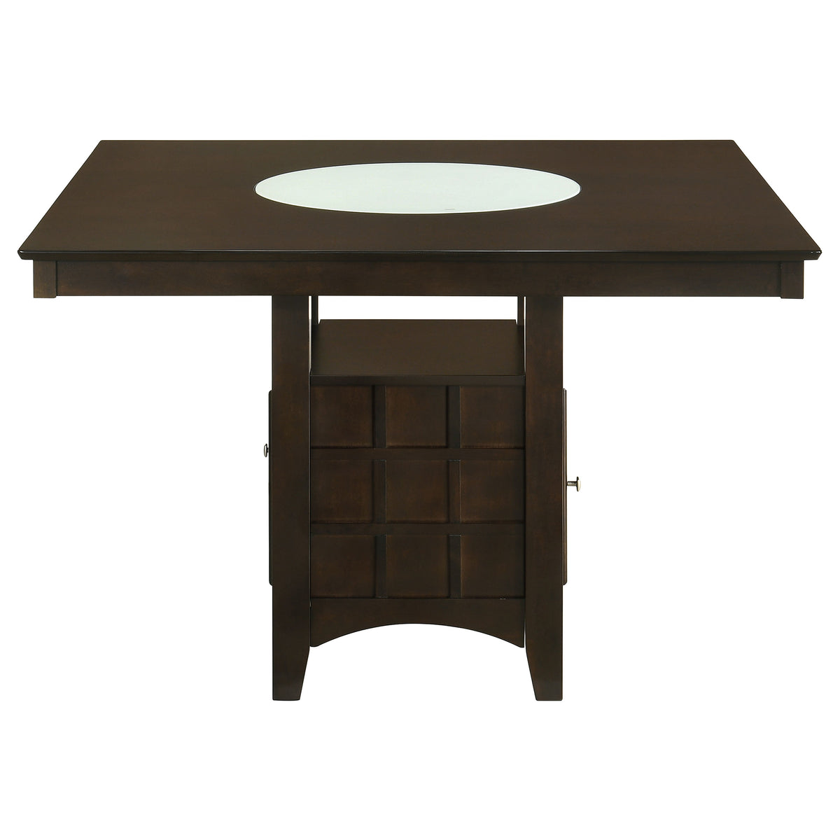 Gabriel 5-piece Square Counter Height Dining Set with Lattice Back Chairs Cappuccino