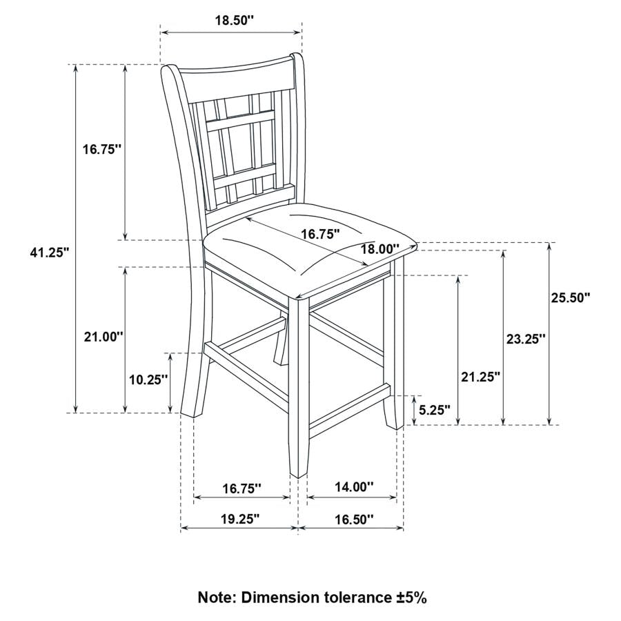 Lavon 24″ Counter Lattice back Dining Stools Tan And Brown (Set Of 2)