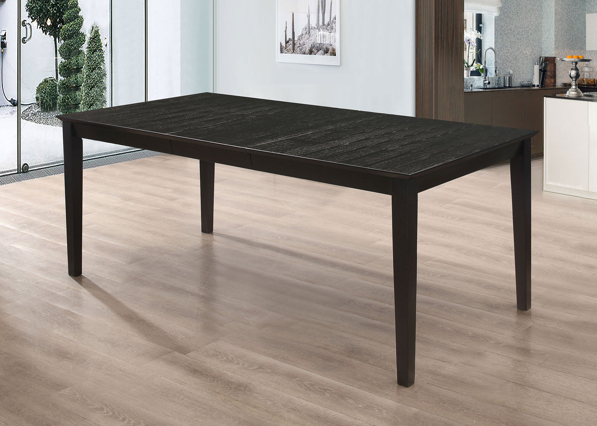 Louise 60 to 78-inch Rectangular Extension Dining Table Black