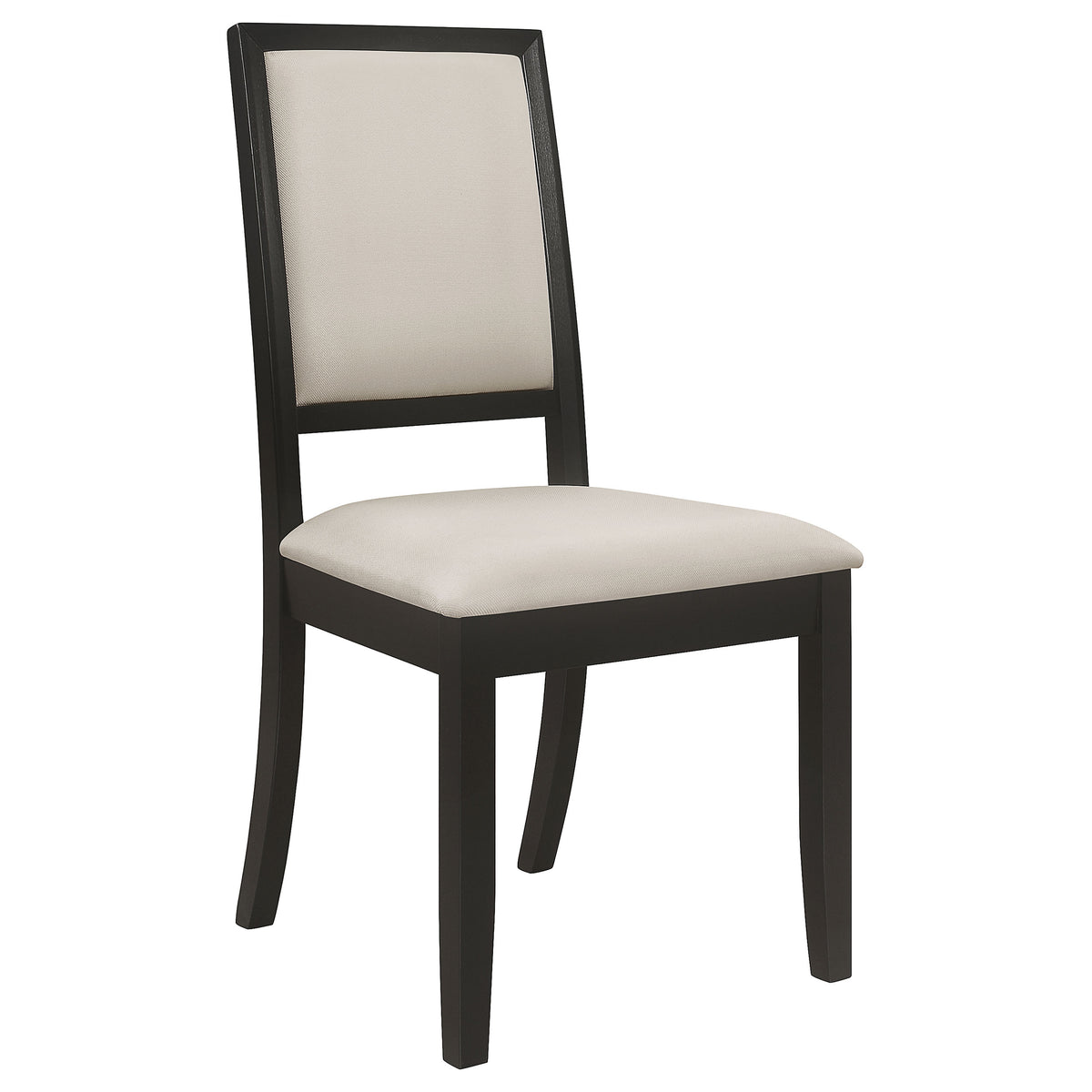 Louise Upholstered Dining Side Chairs (Set of 2) Cream and Black