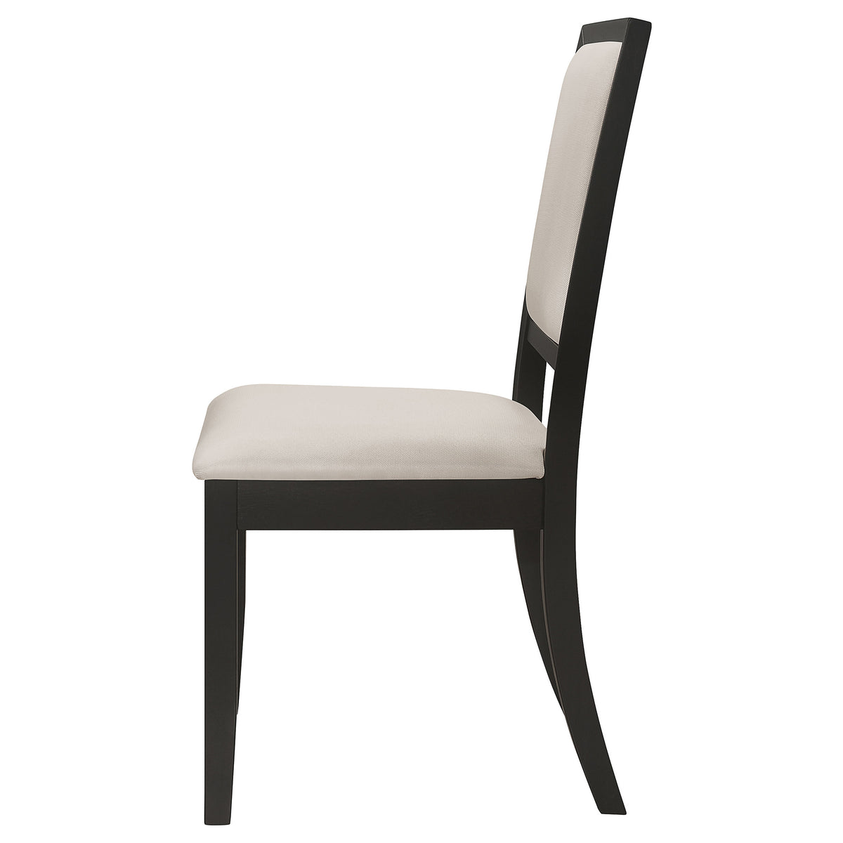 Louise Upholstered Dining Side Chairs (Set of 2) Cream and Black