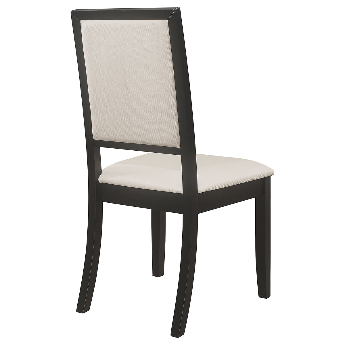 Louise Upholstered Dining Side Chairs (Set of 2) Cream and Black