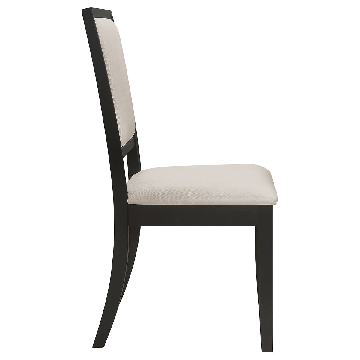 Louise Upholstered Dining Side Chairs (Set of 2) Cream and Black