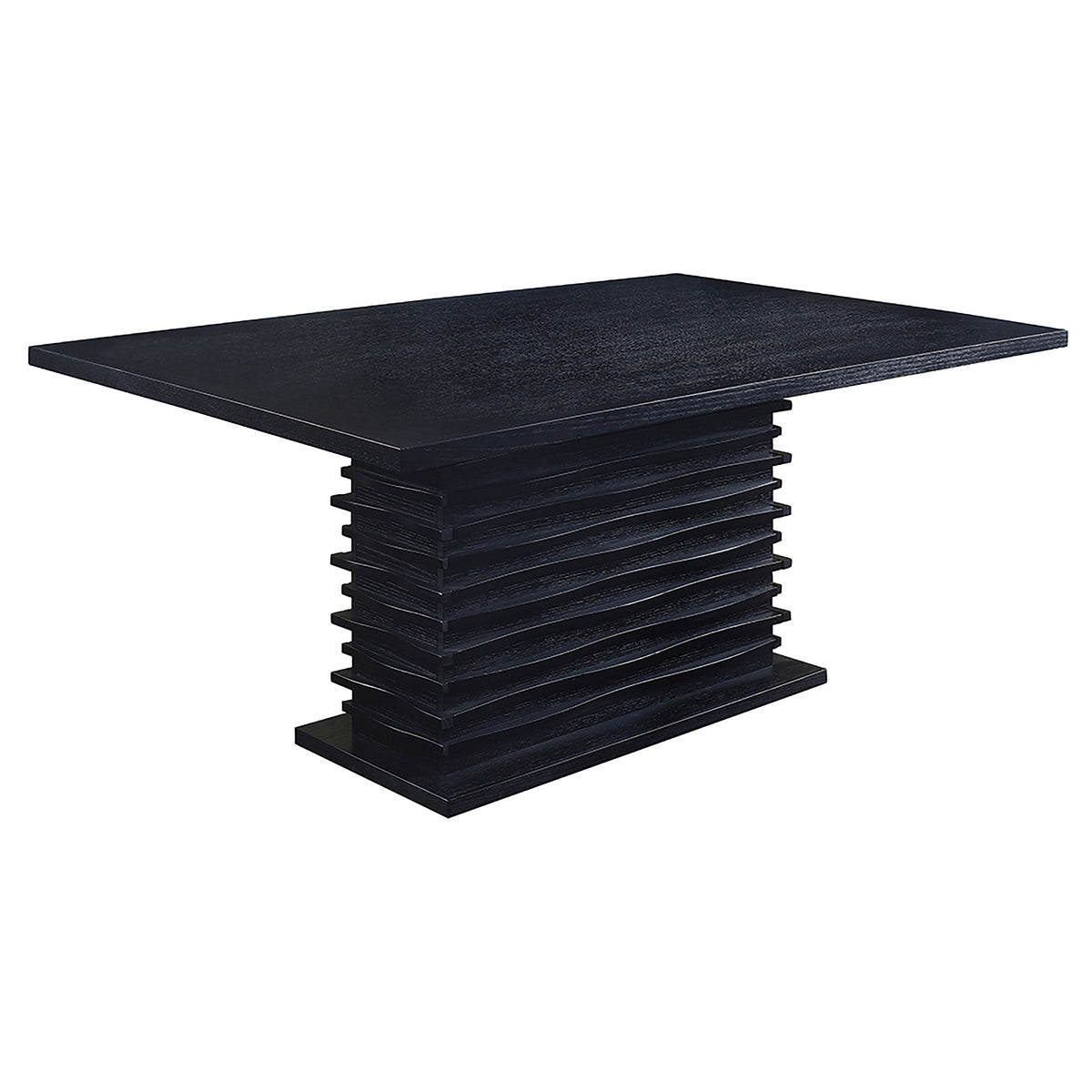 Stanton 5-piece Rectangular Pedestal Dining Set Black and Grey