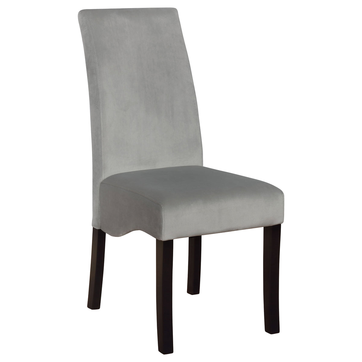 Stanton Velvet Upholstered Dining Side Chairs (Set of 2) Grey and Black