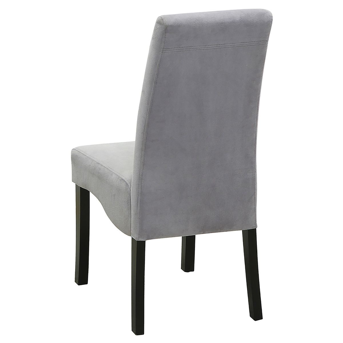 Stanton Velvet Upholstered Dining Side Chairs (Set of 2) Grey and Black
