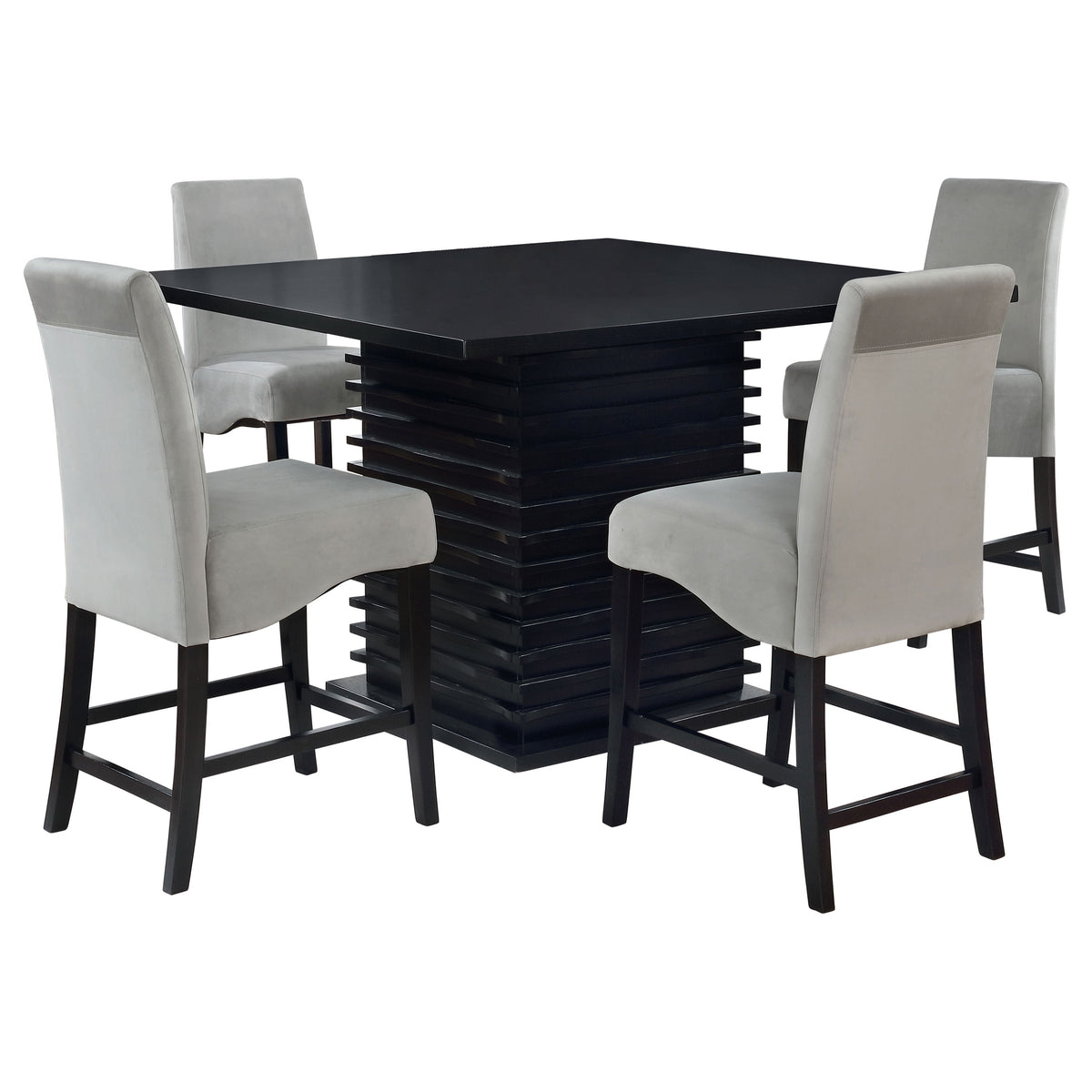 Stanton 5-piece Square Counter Height Dining Set Black and Grey