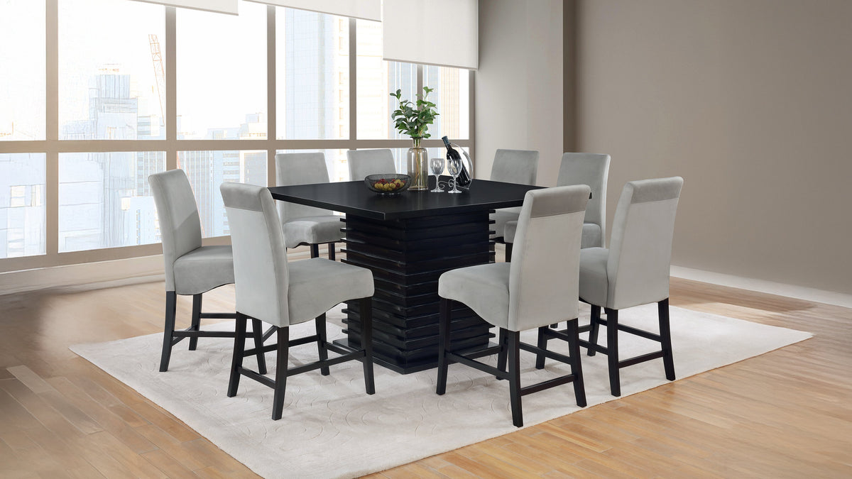 Stanton 9-piece Square Counter Height Dining Set Black and Grey
