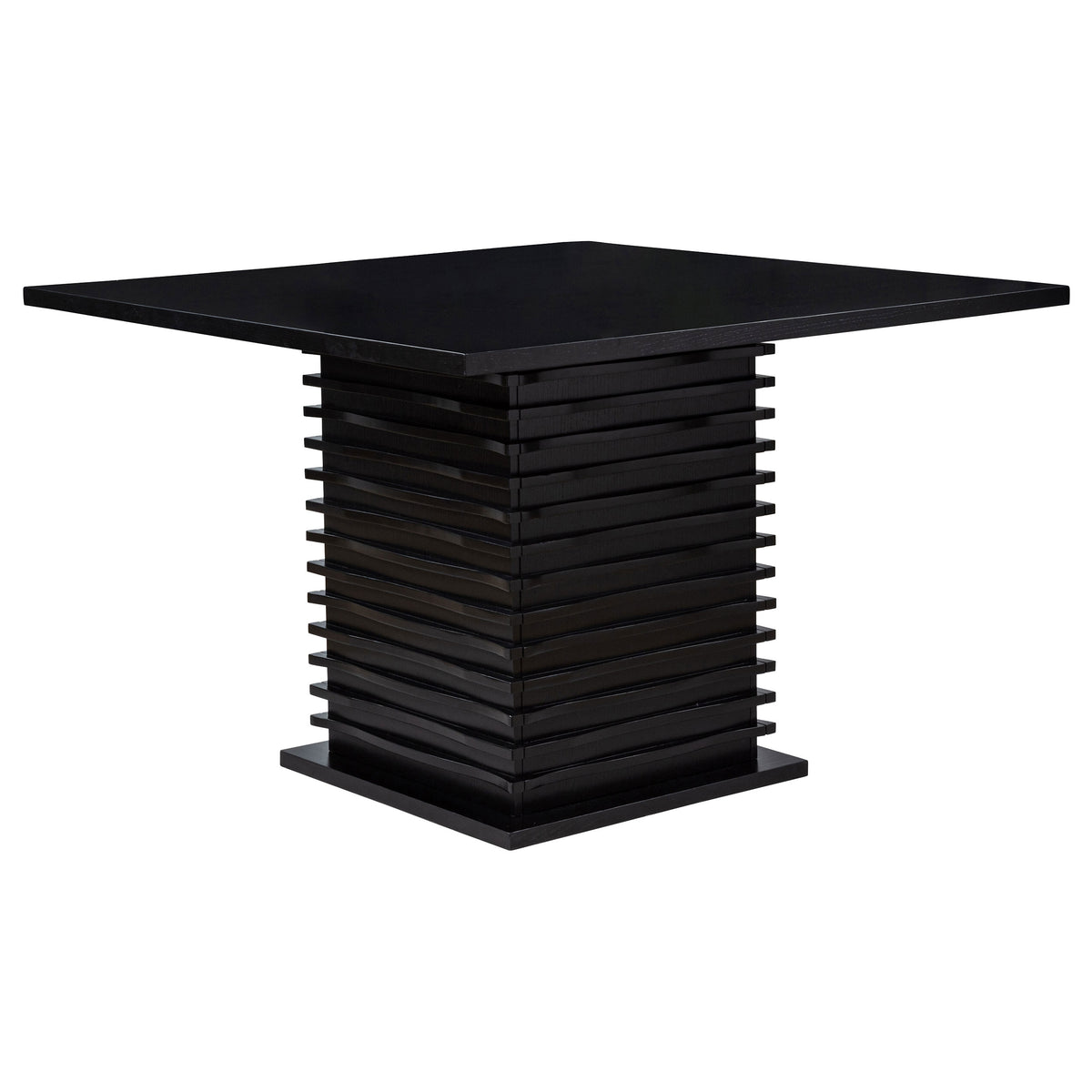 Stanton 54-inch Square Counter Height Dining Table with Pedestal Base Black