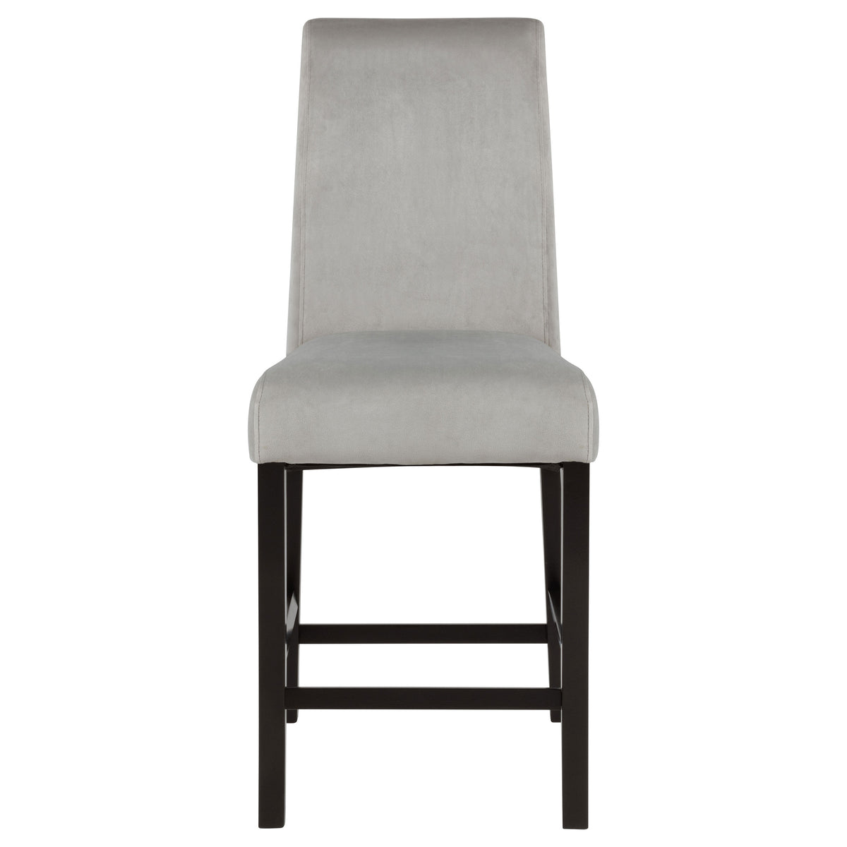 Stanton Velvet Upholstered Counter Height Chairs (Set of 2) Grey and Black
