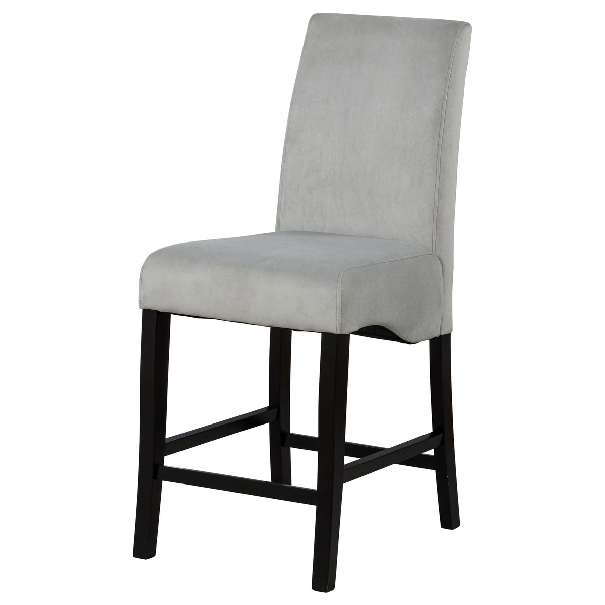 Stanton Velvet Upholstered Counter Height Chairs (Set of 2) Grey and Black