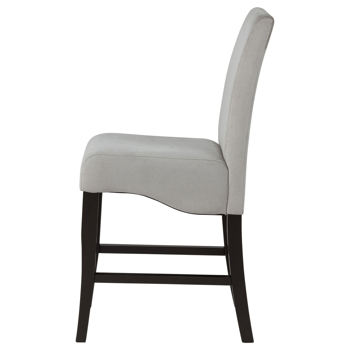 Stanton Velvet Upholstered Counter Height Chairs (Set of 2) Grey and Black