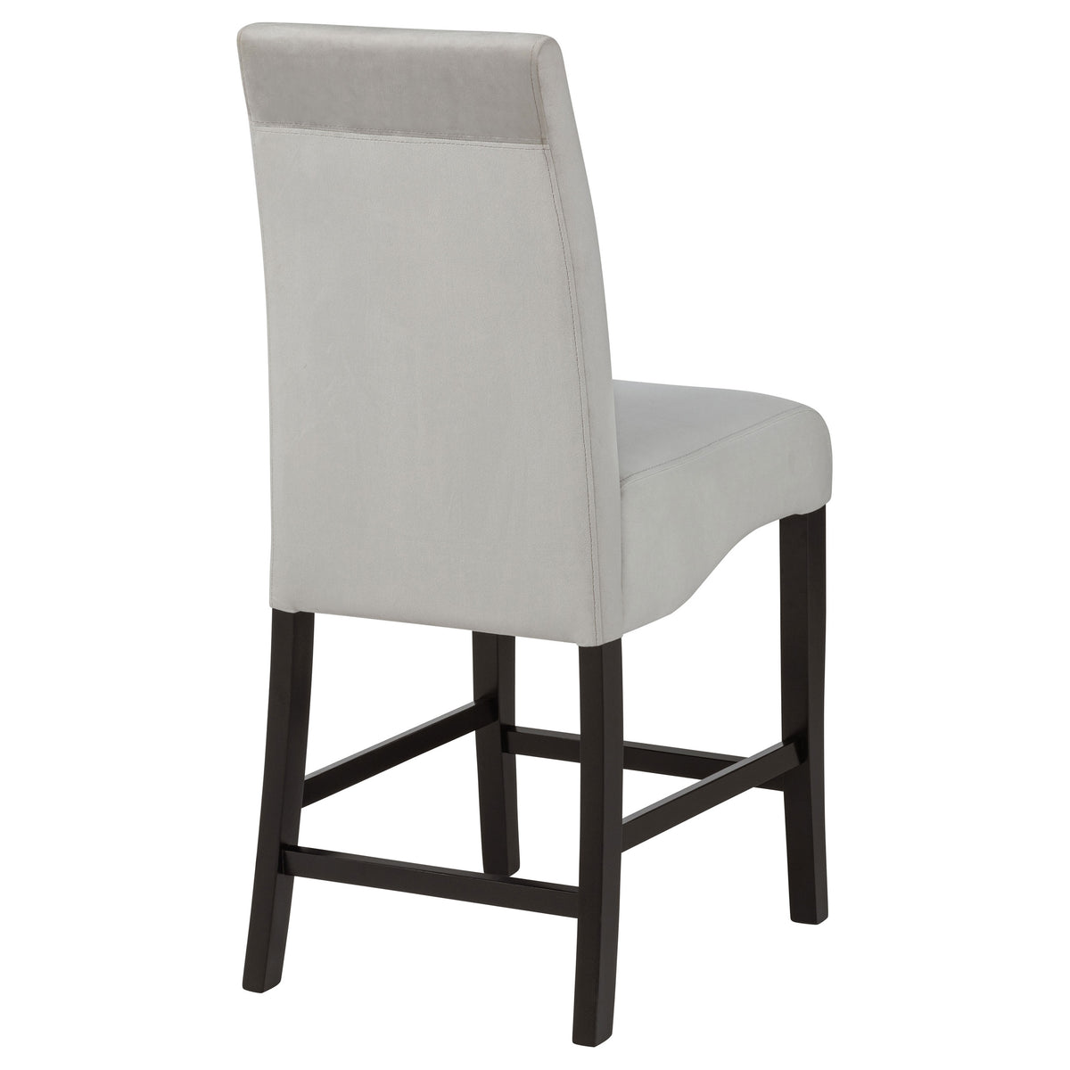 Stanton Velvet Upholstered Counter Height Chairs (Set of 2) Grey and Black
