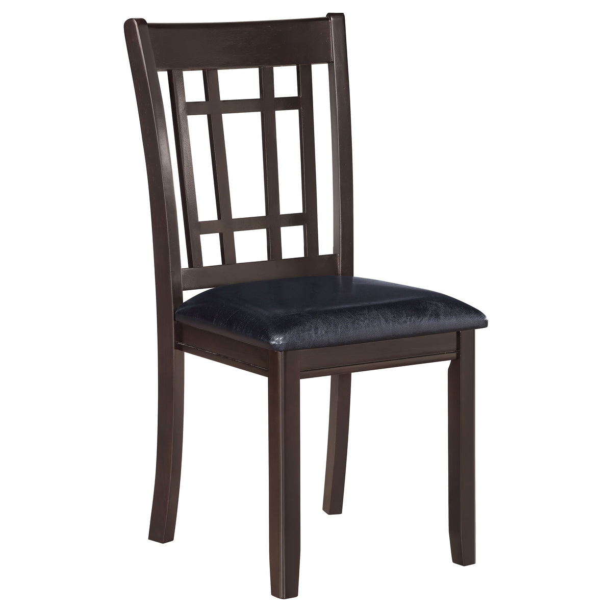 Lavon Wood Dining Side Chairs (Set of 2) Black and Espresso