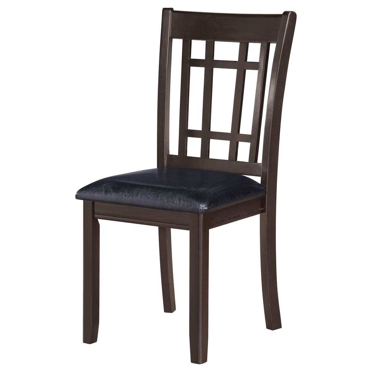 Lavon Wood Dining Side Chairs (Set of 2) Black and Espresso