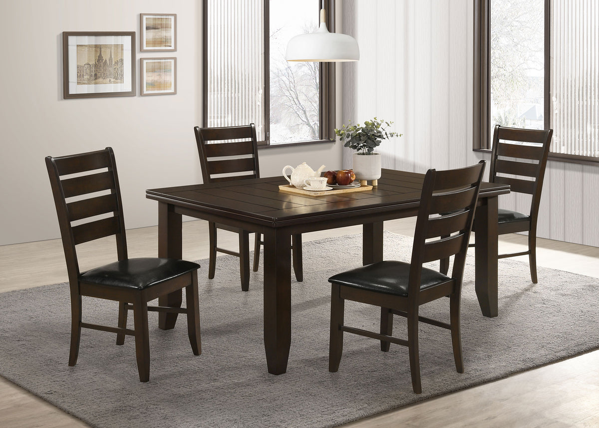 Dalila 5-piece 66-inch Rectangular Dining Set Cappuccino and Black