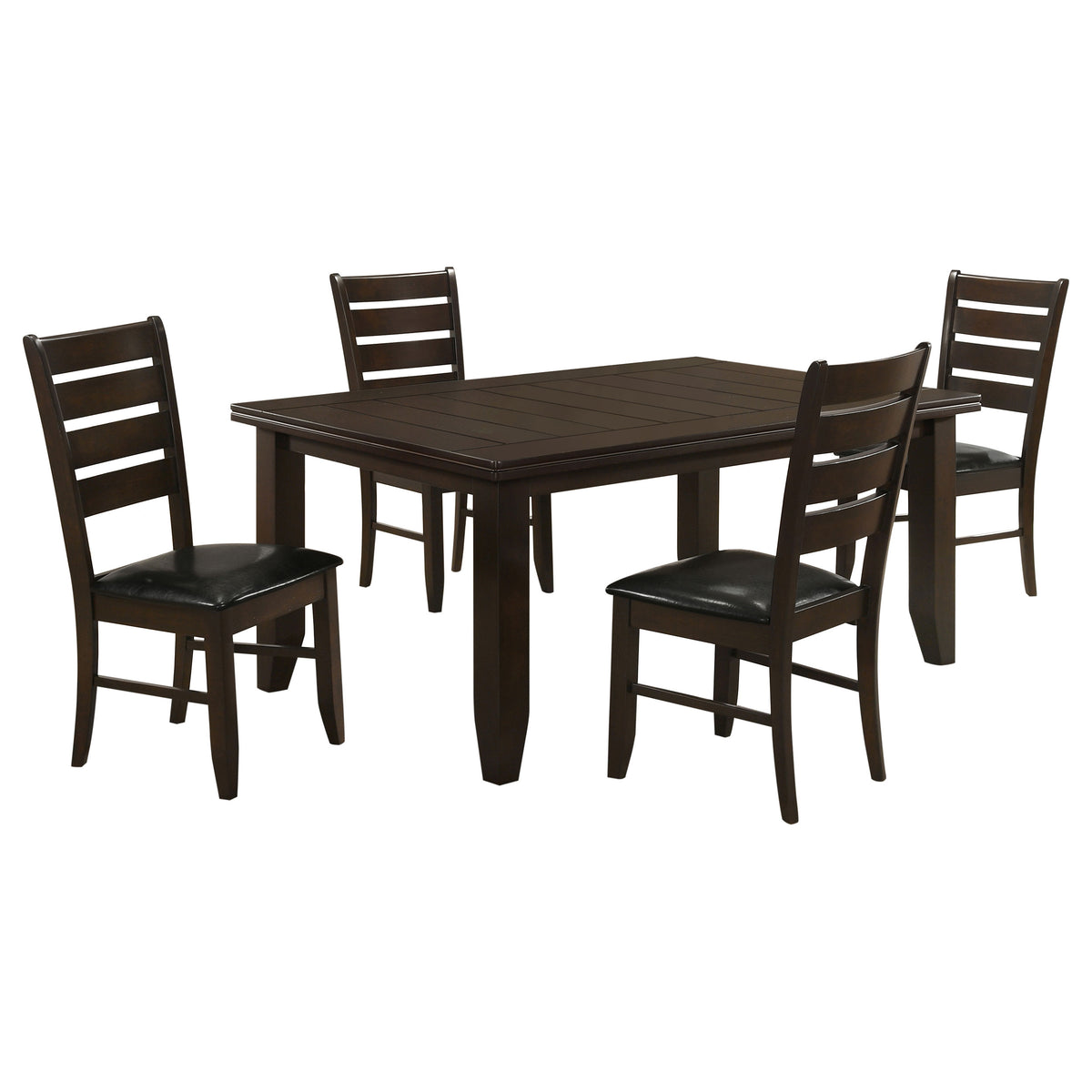 Dalila 5-piece 66-inch Rectangular Dining Set Cappuccino and Black