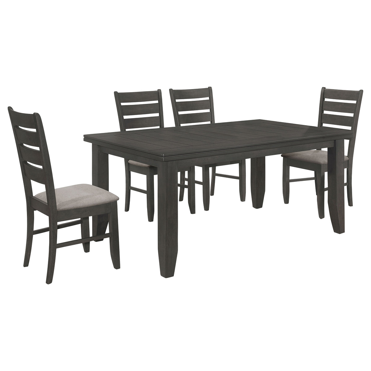 Dalila 5-piece 66-inch Rectangular Dining Set Dark Grey and Grey