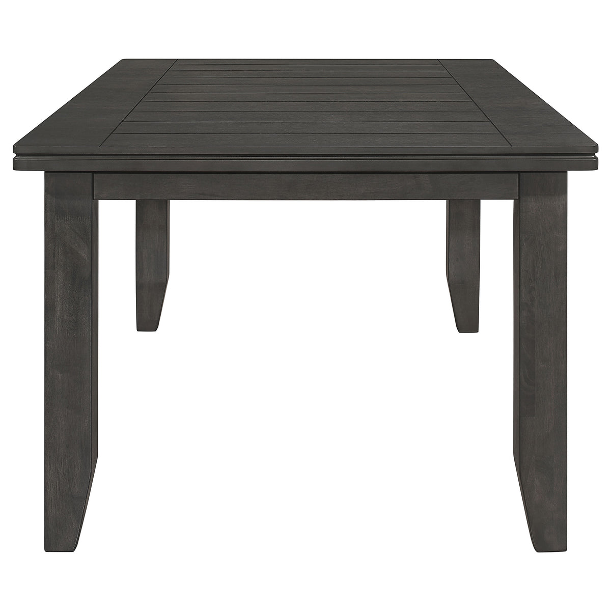 Dalila 66-inch Rectangular Plank Top Dining Table Dark Grey