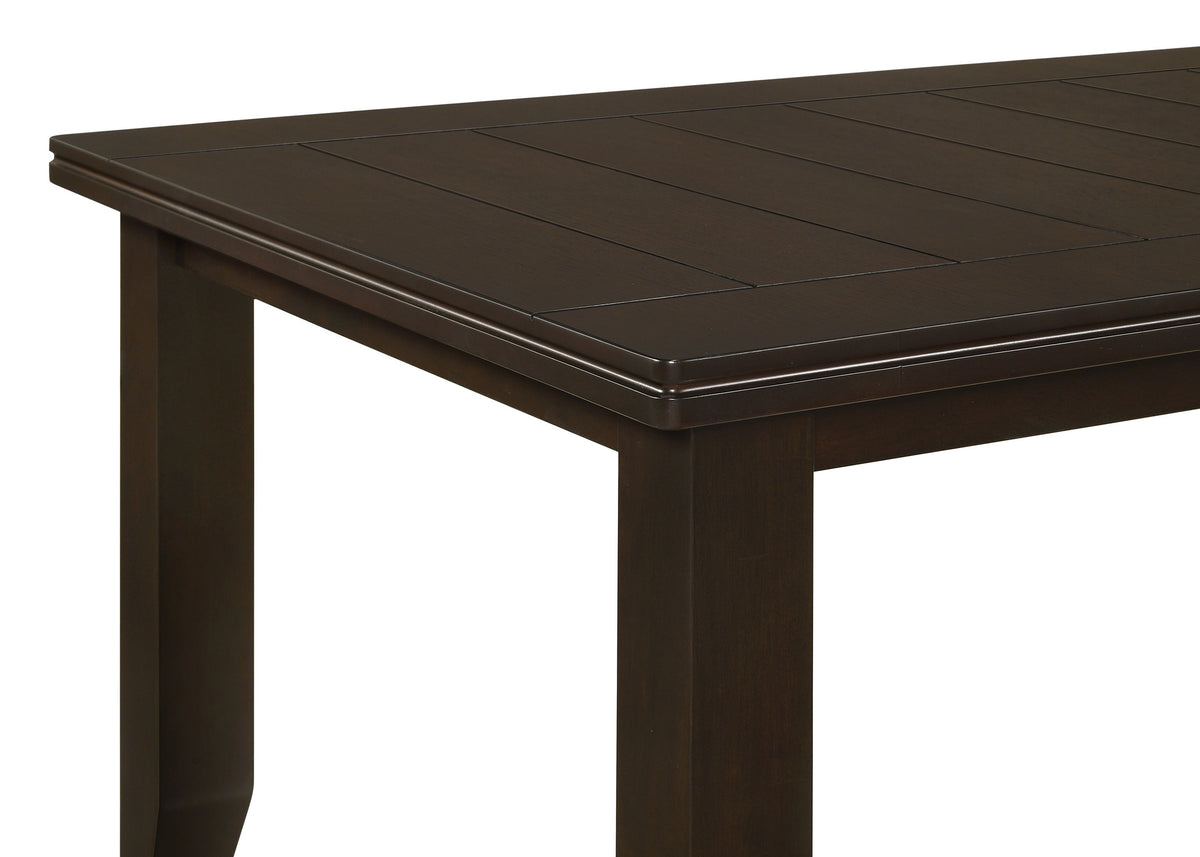 Dalila 66-inch Rectangular Plank Top Dining Table Cappuccino