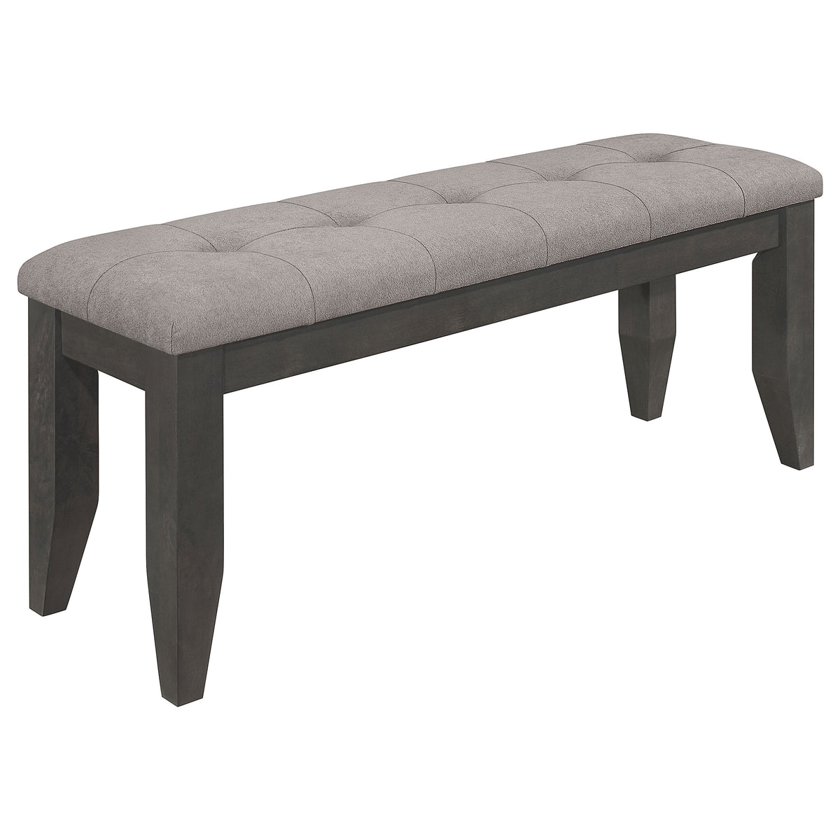 Dalila Button Tufted Dining Bench Grey and Dark Grey